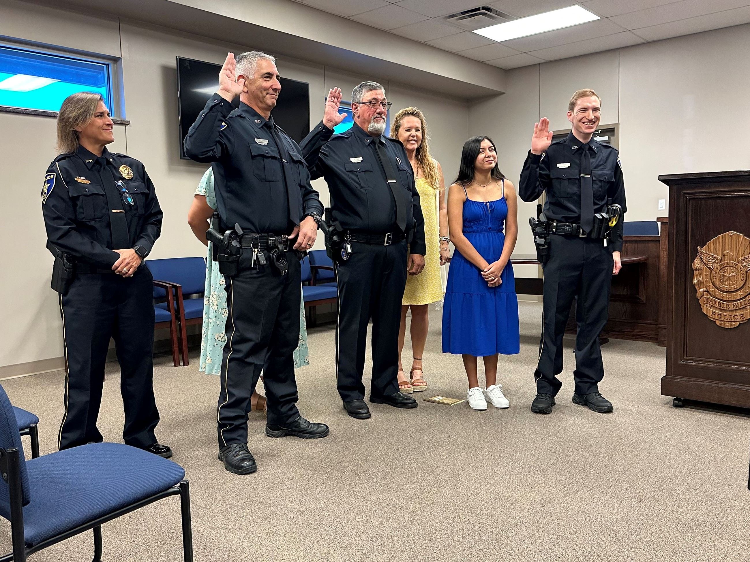 Giving oath at swear in