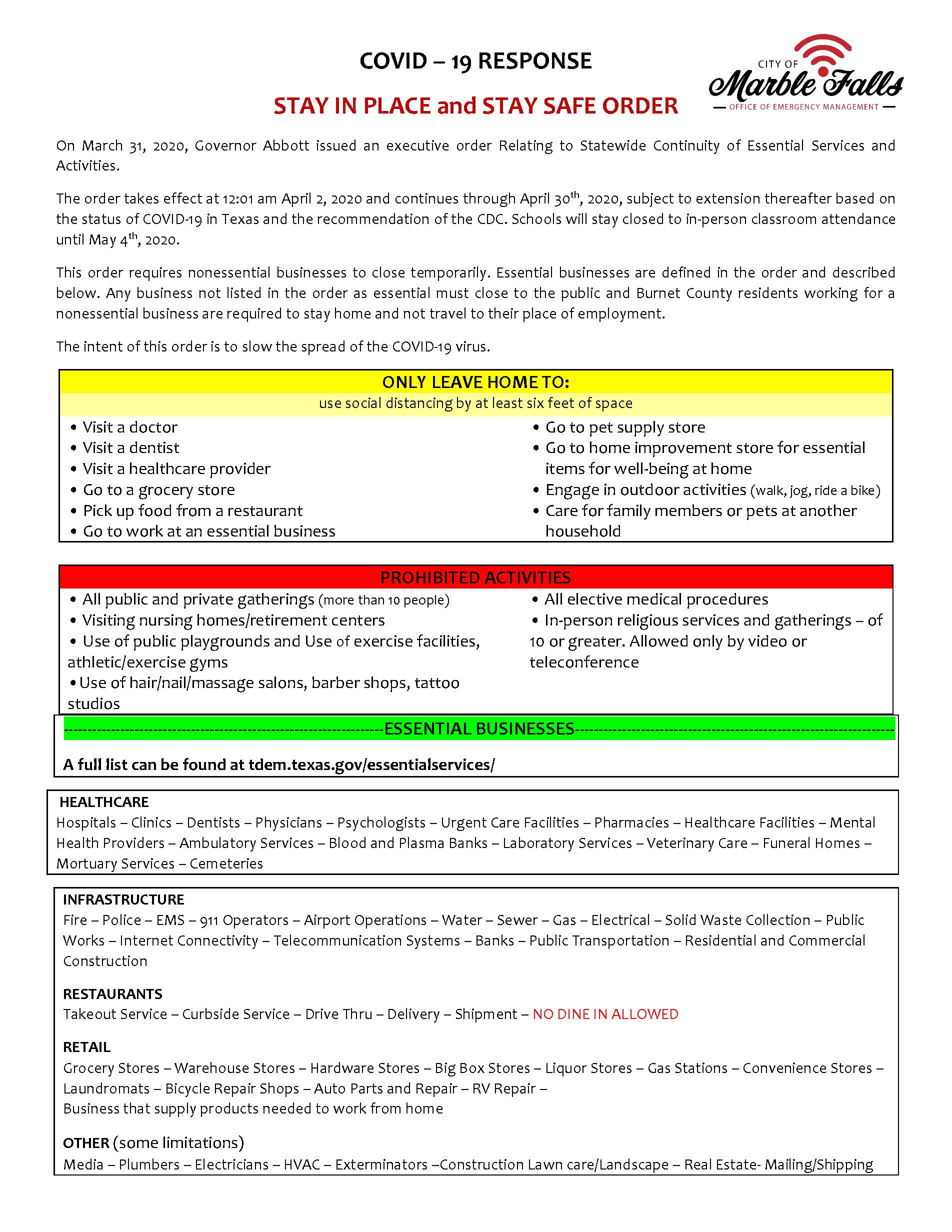 COVID-19 Stay in Place Fact Sheet_040220